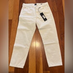 NWT EDWIN (Anthropologie) Hana Straight Crop White Denim Size 29 Retail $208